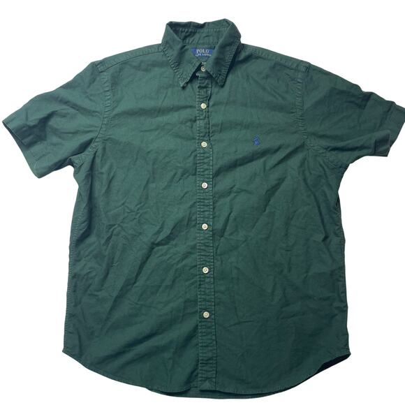 Polo by Ralph Lauren Other - Polo Ralph Lauren Dark Green Short Sleeve Button Up Shirt Medium Men's Cotton